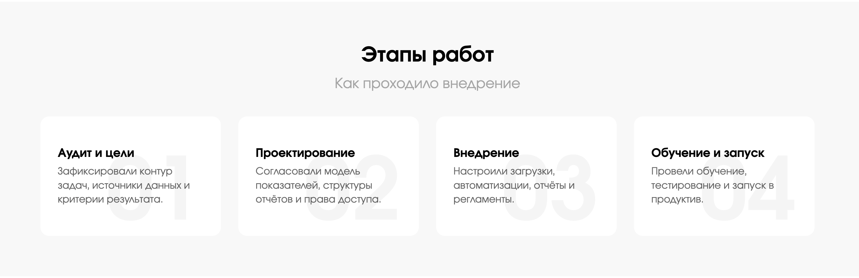 Этапы работ